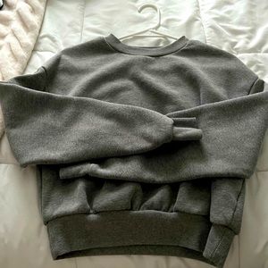 grey cropped sweatshirt